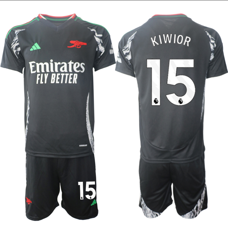 Men 2024-2025 Club Arsenal away Black #15 Soccer Jersey->indianapolis colts->NFL Jersey